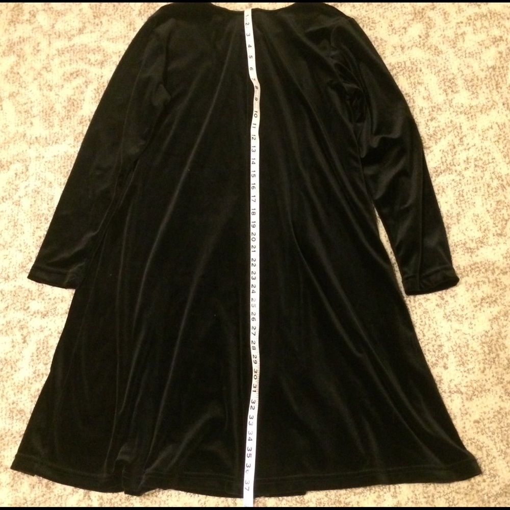 🤰💗Maternity Classy Black Velvet Long Sleeve Dress - Picture 11 of 12